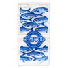 Seafood Bag 7X4X14+1 IN High-Density Polyethylene (HDPE) Clear Blue Fish Pattern 1000/Case