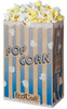 Bagcraft® EcoCraft® Popcorn Bag 8.625X5.5X3.25 IN 85 OZ Paper Poly Blend Blue Stripe 500/Case