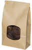 Bagcraft® Bag 4.75X2.5X9.5 IN 1 LB Kraft With Tin Ties Closure With Window 500/Case