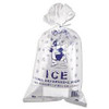 Ice Bag 12X21 IN Plastic 1.5MIL Stock Print With Ties 1000/Case
