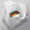 Take-Out Bag 22X14X15.25 IN HDPE 3MIL White Unprinted With Loop Handle Closure Gusset 100/Case