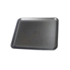 1014 Meat Tray 9.75X14X1 IN Polystyrene Foam Black Rectangle 100/Case