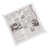Basket Liner 12X12 IN Bleached Kraft Paper White Black Newsprint 2000/Case