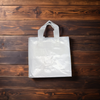 Bag 10X9X10 IN Plastic With Soft Loop Handle Closure Cardboard Bottom Gusset 100/Case