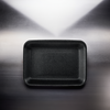 11P Meat Tray 7X11X1.34 IN Polystyrene Foam Black Rectangle 400/Case