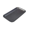 17S Meat Tray 8.5X4.5X0.63 IN Polystyrene Foam Black Rectangle 1000/Case