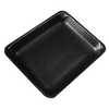 8S Meat Tray 8X10X0.63 IN Polystyrene Foam Black Rectangle 500/Case