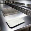 16S Meat Tray 1 Compartment Polystyrene Foam White 250/Case