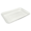 2 Meat Tray 5.75X8.25X1 IN Polystyrene Foam Deep White Rectangle 500/Case