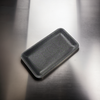 10P Meat Tray 10.94X5.88 IN Polystyrene Foam Black Rectangle Heavy 400/Case