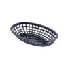 Basket 9.375X6.25X1.875 IN HDPE Black Oval Heat Resistant Up To 150° Dishwasher Safe Microwave Safe 36/Case