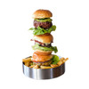Slider Onion Ring Tower Stand 7X7X10 IN Stainless Steel Round With Base Brushed Dishwasher Safe 1/Each