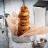 Slider Onion Ring Tower Stand 7X7X10 IN Stainless Steel Round With Base Brushed Dishwasher Safe 1/Each