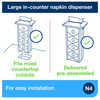Tork Xpressnap® N4 Napkin Dispenser 7X9.9X21.5 IN Licorice Plastic In Counter 1/Case