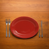 Concentrix Catering Platter 11.5X8.75 IN China Cayenne Oval Coupe Fully Vitrified Dishwasher Safe 12 Count/Case