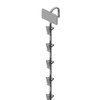 Display Merchandiser 31 IN Metal Black Strip With 1.25X2.5IN Plate 12 Stations 1/Each