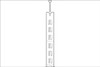 Merchandising Strip 23 IN HDPE 24MIL Natural 12 Stations Perforated With Hanging Hole 1/Each