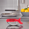 Knife Sharpener Plastic Metal Red Handheld Reversible Carbide Blade 1/Each