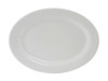 Alaska Platter 13.75X10 IN China Porcelain White Oval Wide Rim Rolled Edge Fully Vitrified 12/Case