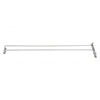 Single Channel Glass Hanger 24 IN Metal Wire Chrome Plated Chrome 1/Each
