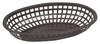 Fast Food Basket 10.25X6.75X2 IN Plastic Black Oval 12/Dozen