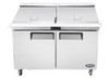 Sandwich & Salad Prep Table 34X60.2X46.63 IN Stainless Steel 2 Sections 1/Each