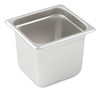 Steam Table Pan 1/6 Size 6 IN 18/8 Stainless Steel 1/Each