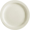Plate 9 IN Ceramic Ivory Round Narrow Rim 24/Case
