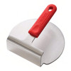 Smashed Burger Press 6 IN 1.67 LB 18/8 Stainless Steel Red With Red Silicone Sleeve 1/Each