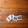 Table Numbers 4X3.75 IN Plastic Black White 100/Pack