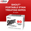 SC Johnson Professional® Shout® Laundry Stain Remover Towelette Instant 80/Case