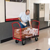 Platform Truck 56.00X24.25X41.25 IN 2000 LB Black Red Plastic Side-Panel With 8IN TPR Casters 1/Case