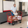 Platform Truck 56.00X24.25X41.25 IN 2000 LB Black Red Plastic Side-Panel With 8IN TPR Casters 1/Case