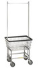 Laundry Cart 20X33X16 IN 4.5 Bushel Metal Wire With Hanging Pole 1/Each
