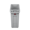 Slim Jim® Trash Can 13 GAL Gray Resin Under-Counter 1/Each