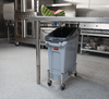 Slim Jim® Trash Can 13 GAL Gray Resin Under-Counter 1/Each