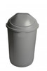 Trash Can 23 GAL Gray Half Round 1/Each