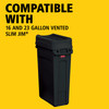 Slim Jim® Swing Lid 20.5X11.68X5 IN Black Rectangle Resin Slim 1/Each