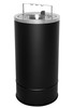 Smoking Receptacle Black Steel Flip Top Floor Urn With Bridge 1/Each