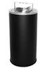Smoking Receptacle Black Steel Flip Top Floor Urn With Bridge 1/Each