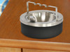 Smoking Receptacle Black Steel Flip Top Floor Urn With Bridge 1/Each