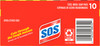 S.O.S.® Soap Pad Steel Wool 10 Count/Pack 6 Packs/Case 60 Count/Case