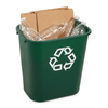 Recycling Bin 14.50X10.50X15.00 IN 7 GAL 28 QT Green Rectangle Resin Deskside 1/Each