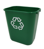 Recycling Bin 14.50X10.50X15.00 IN 7 GAL 28 QT Green Rectangle Resin Deskside 1/Each