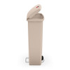 Slim Jim® Trash 1-Stream Trash Can 21.15X14.01X32.73 IN 18 GAL 72 QT Beige Resin With Hinged Lid Step-On Slim 1/Each
