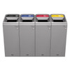 Configure™ Cans 1-Stream Trash Can 14.78X19.50X37.97 IN 15 GAL Gray Stenni Metal 1/Each