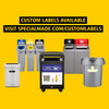 Configure™ Cans 1-Stream Trash Can 14.78X19.50X37.97 IN 15 GAL Gray Stenni Metal 1/Each