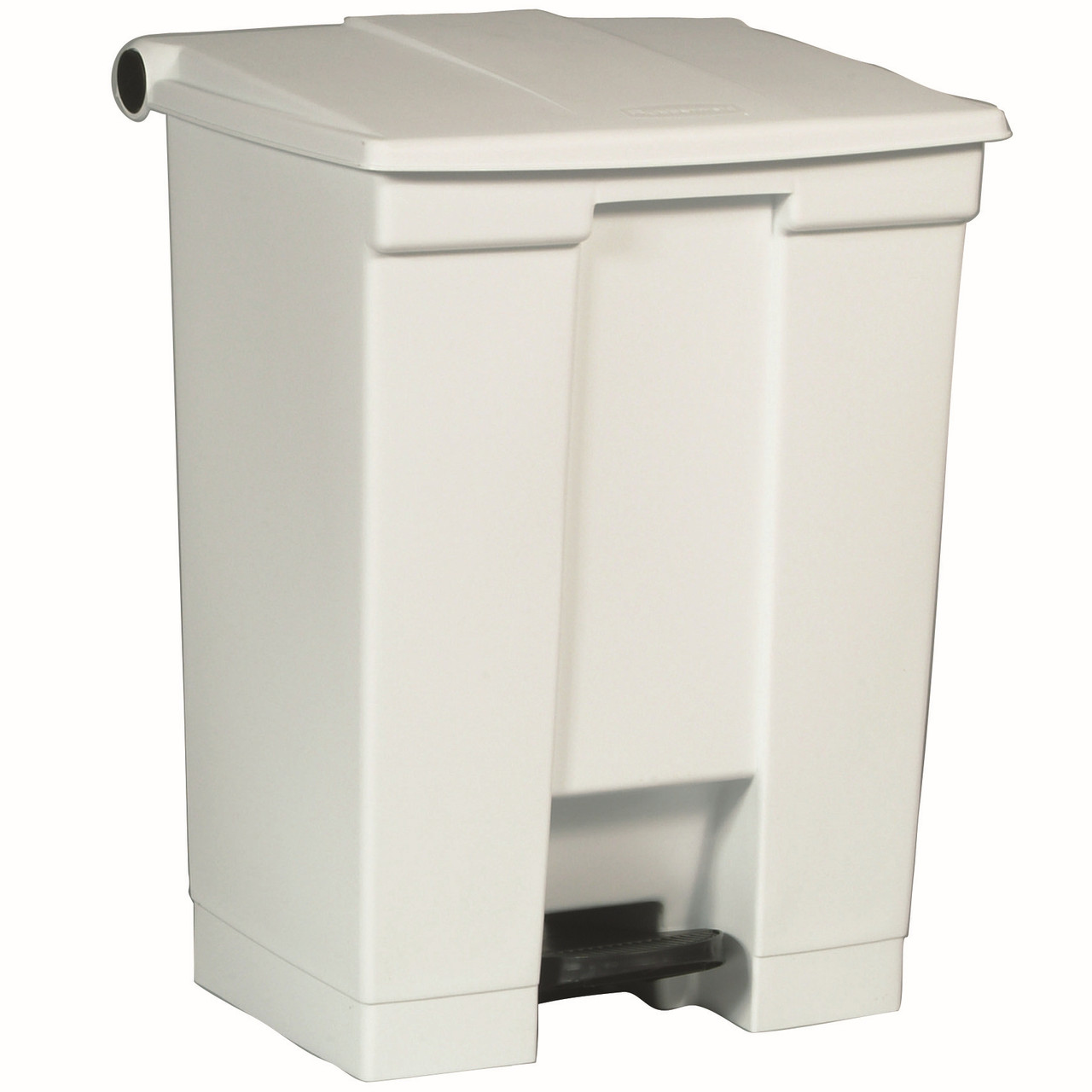 Trash Can 18 GAL White Plastic Step-On Commercial 1/Each