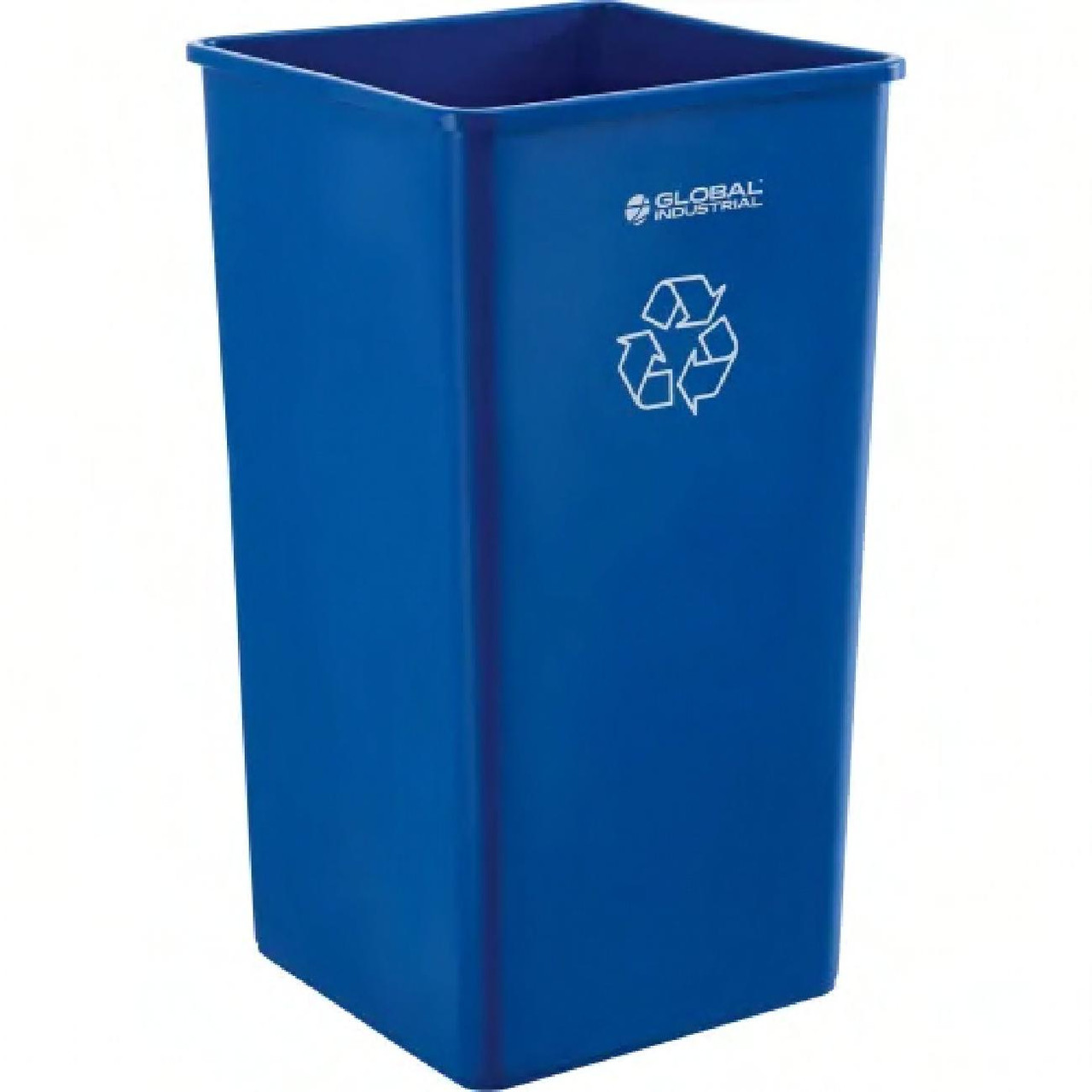Global Industrial™ Recycling Bin 19.5X19.5X34 IN 55 GAL Blue Square Plastic 1/Each