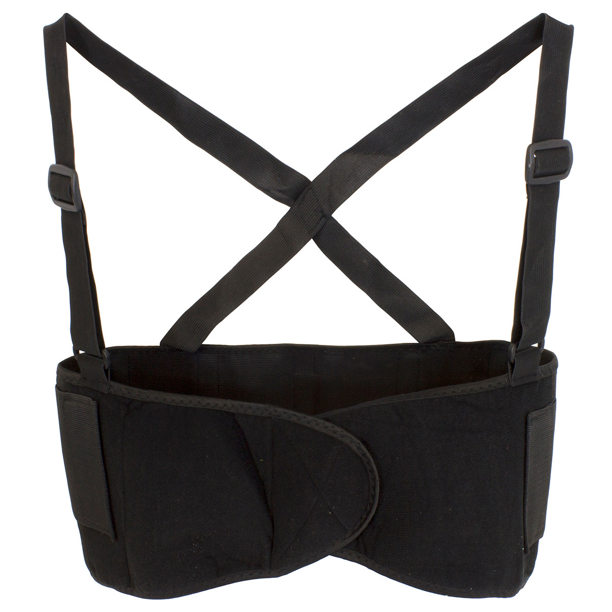 Safety Zone® Industrial Support Belt Medium (MED) Black PP Hook & Loop Front Elastic Suspenders 1/Each